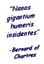 Text Box: �Nanos gigantium humeris insidentes�-Bernard of Chartres